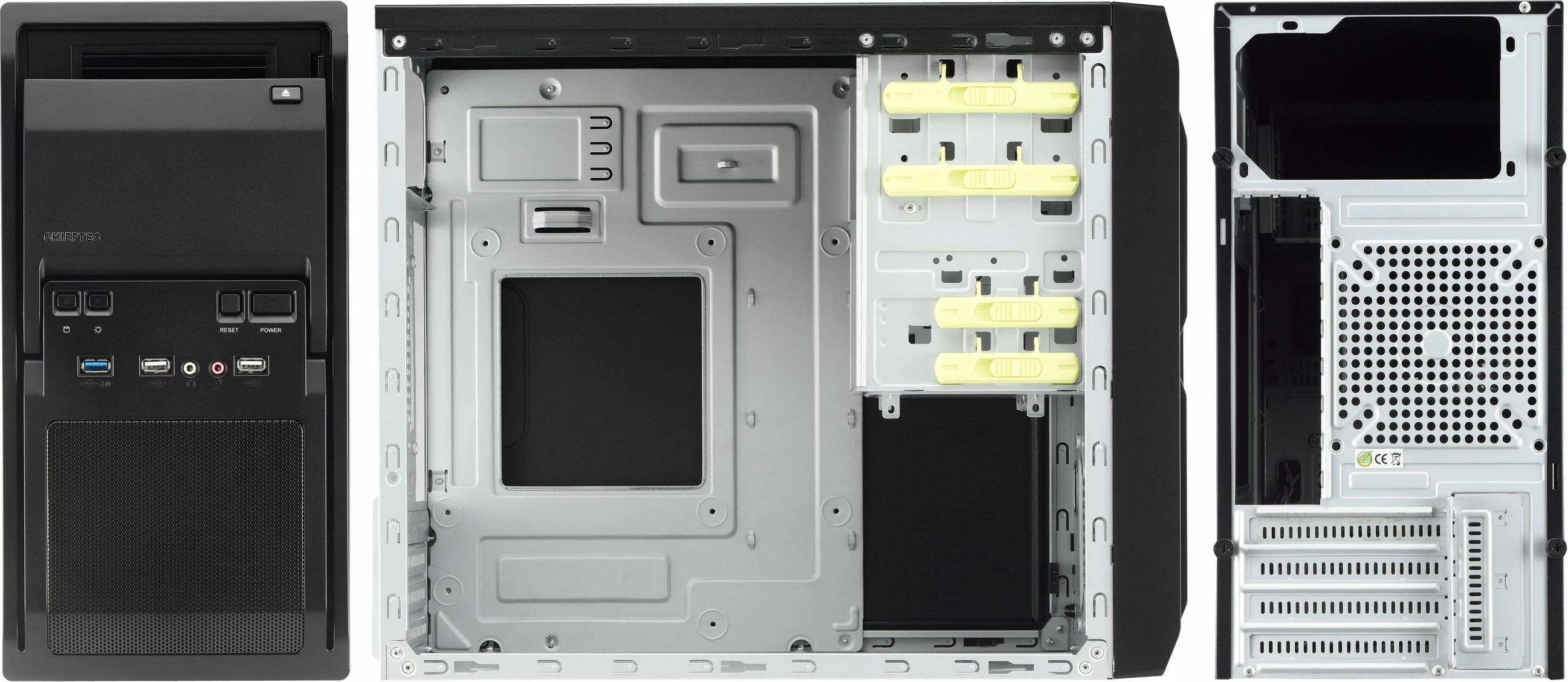 Kasë Chieftec Libra Serie LT-01B-350GPB, mini tower, 350W, e zezë