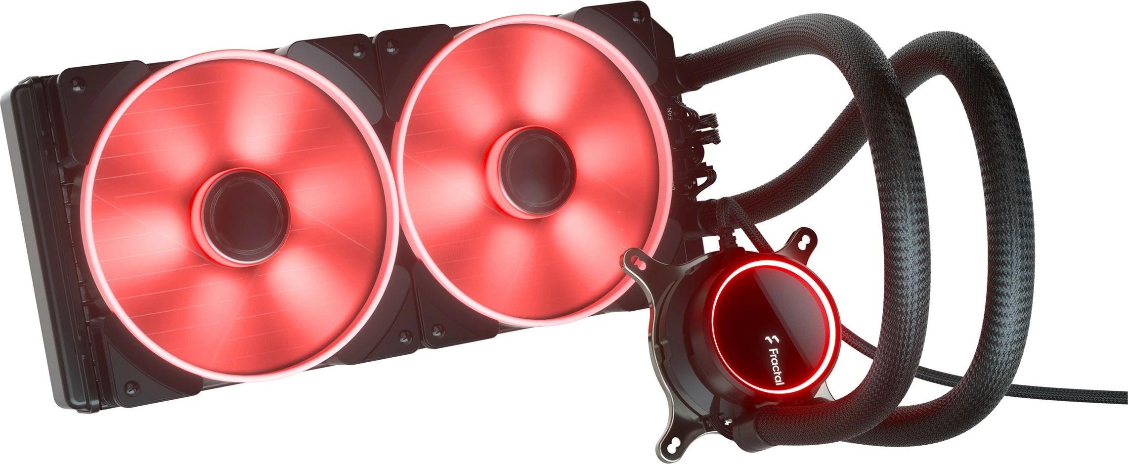 Ftohës me lëng Fractal Design Celsius+ S28 Prisma, ARGB, 2x ventilatorë, 280mm, zi/bardhë