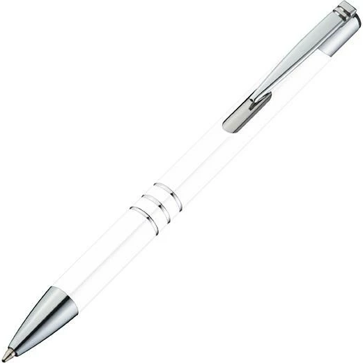 Stilolaps metalik MACMA 23080-00, Detaje argjendi, Ngjyrë e bardhë