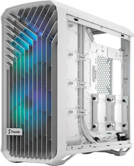 Kasë Fractal Design Torrent White RGB TG Clear Tint, Midi Tower, Tempered Glass, e bardhë