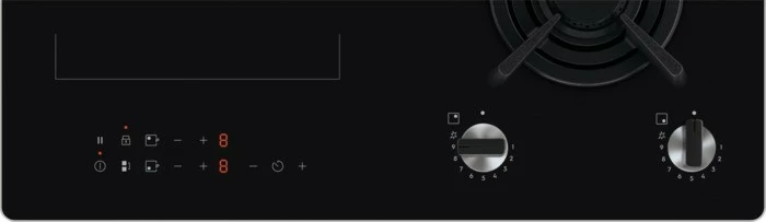 Pllakë gatimi Electrolux KDI641723K, kombinim gaz-induksion, 59 cm, e zezë