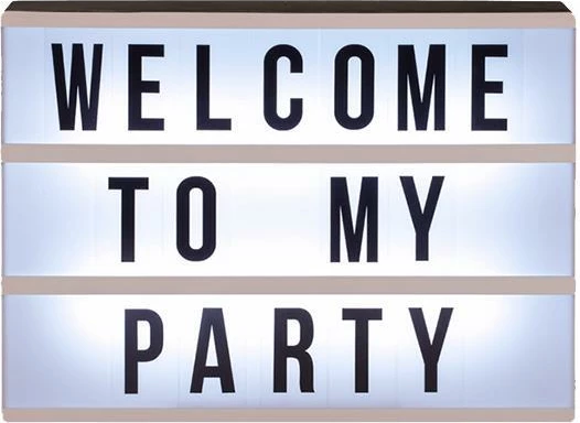 Tabelë mesazhesh e ndriçuar OUT OF THE BLUE, H22x30x5cm