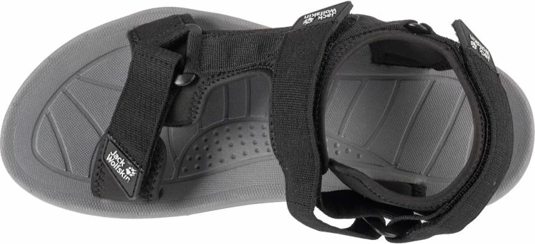 Sandalet për meshkuj Jack Wolfskin, të zeza