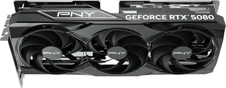 Kartelë grafike PNY GeForce RTX 5080, 16GB, 3 ventilatorë, PCI Express x16, e zezë