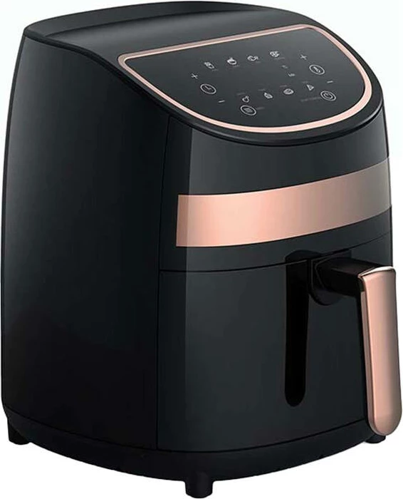 Air fryer Deerma DEM-KZ100, 3L, 1000W, e zezë me ari rozë