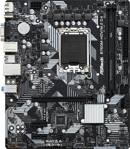 Pllakë amë ASRock B760M-HDV/M.2 D4, LGA1700, DDR4, micro ATX