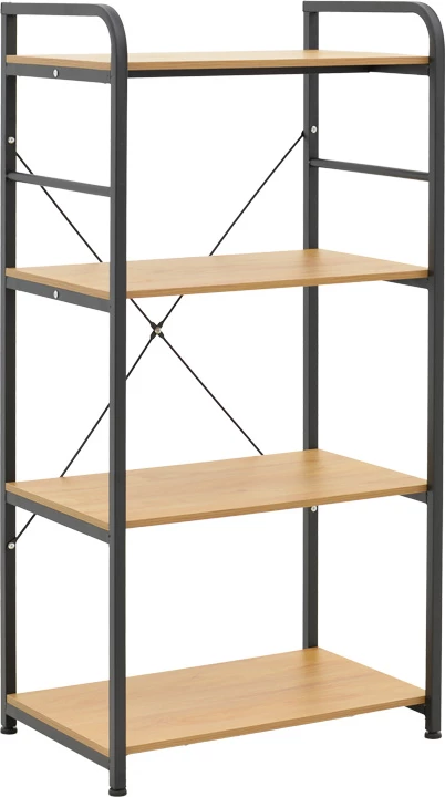 Raft dyshemeje Depo metal i zi-MDF ngjyrë lisi 60x40x120cm