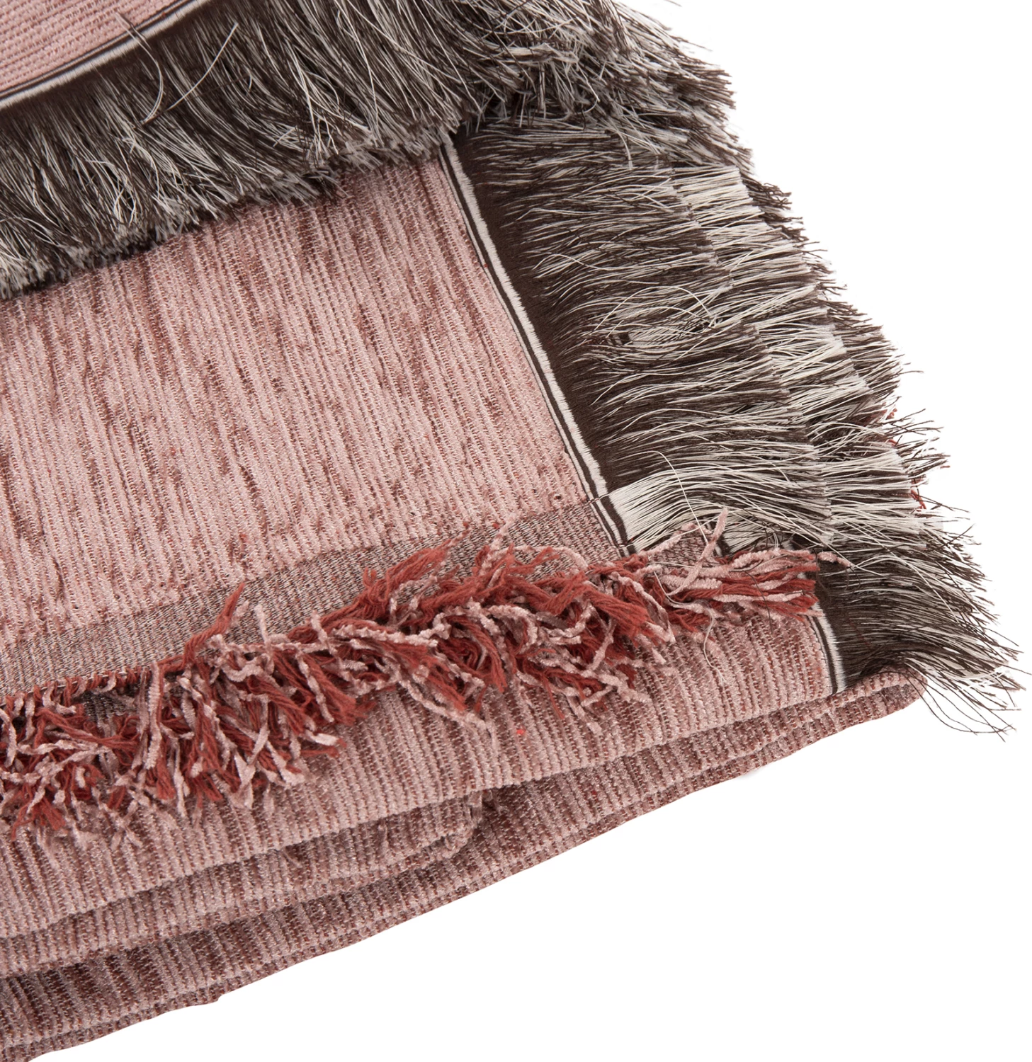 Mbulesë divani me thekë DREAMTOPIA FH12164.11 ngjyrë rozë e zbehtë 178x178cm