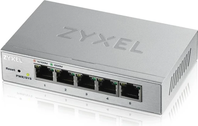 Switch Zyxel GS1200-5, Managed Gigabit Ethernet (10/100/1000), Silver