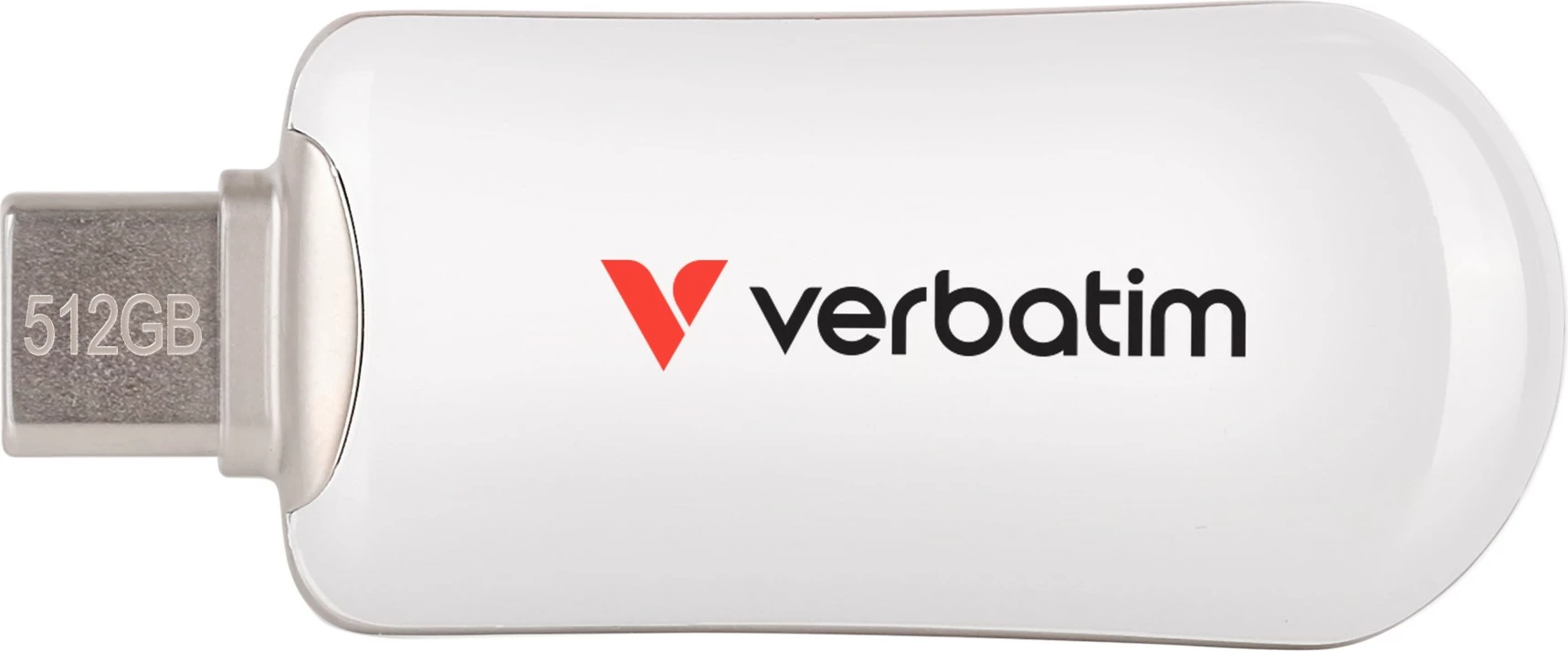 USB flash Verbatim Plectra 512GB USB-C bardhë