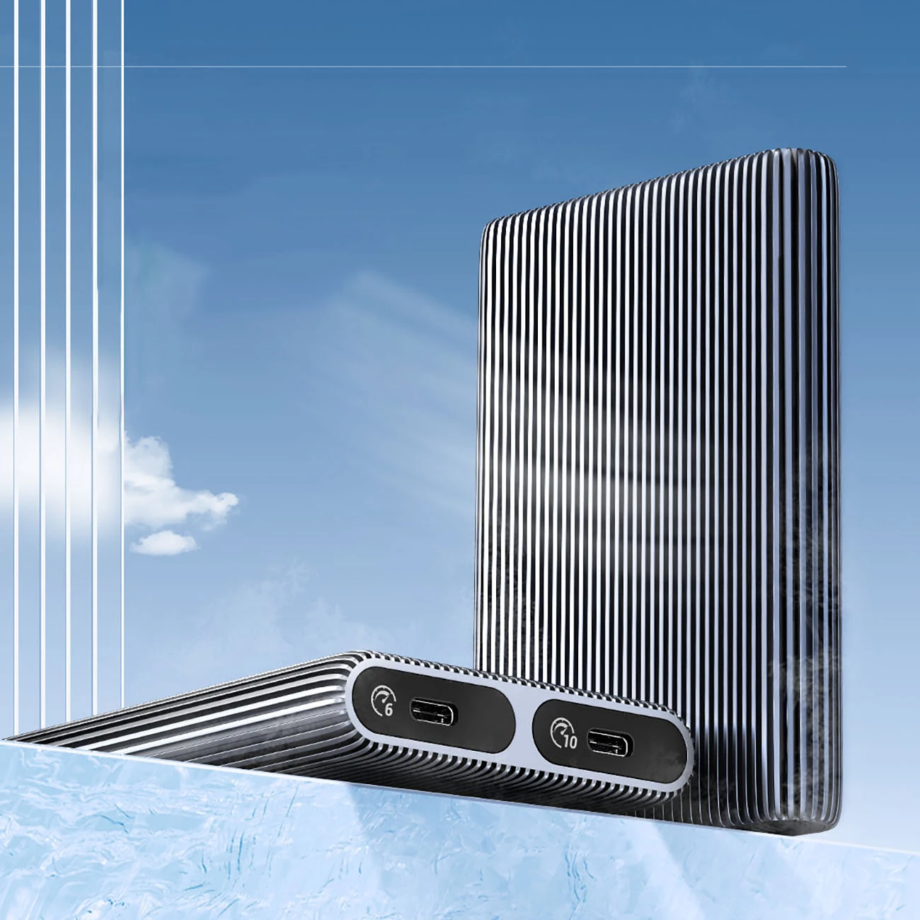 Kasë Orico AM2C3-2N për 2 disqe M.2 NVMe, USB-C 3.2, 10Gb/s, Gri