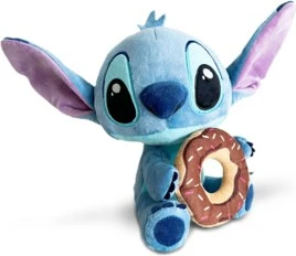 Lodër pelushi Disney Stitch me donut, Simba, 25 cm, shumëngjyrëshe
