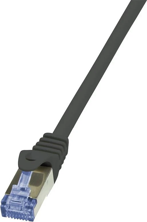 Kabllo patchcord LogiLink, RJ-45 S/FTP, 0.25m, e zezë