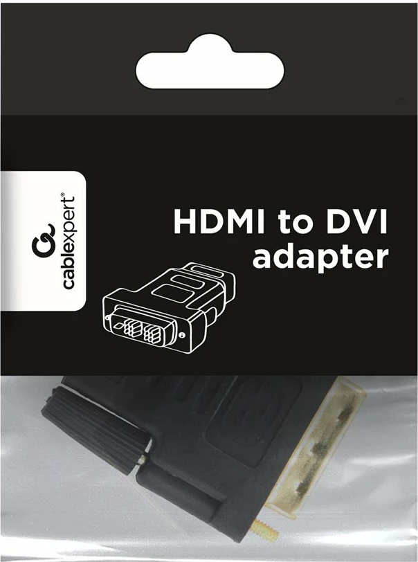 Adapter HDMI në DVI Gembird A-HDMI-DVI-2, femër HDMI, mashkull DVI, i artë