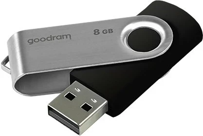 USB Goodram UTS2, 8 GB, e zezë, argjend