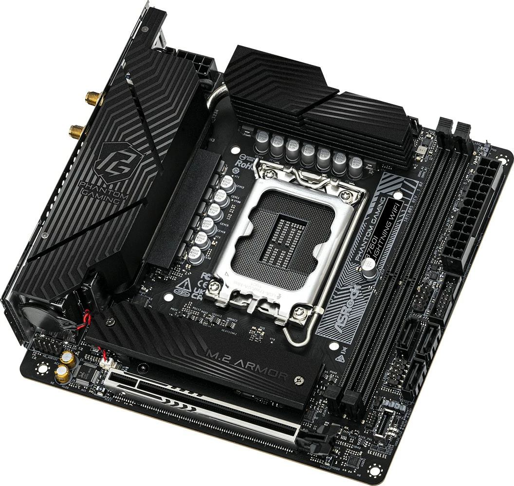 Pllakë amë ASRock B760I LIGHTNING WIFI, mini ITX, DDR5, WiFi 6E, Socket LGA1700