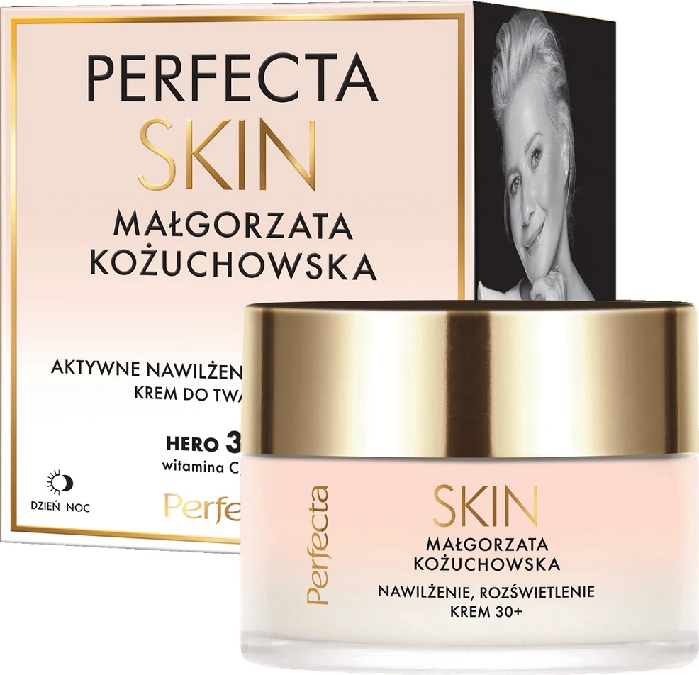 Krem për fytyrë për femra Perfecta Małgorzata Kożuchowska Skin Moisturizing and Illuminating Day and Night Cream 30+, 50ml