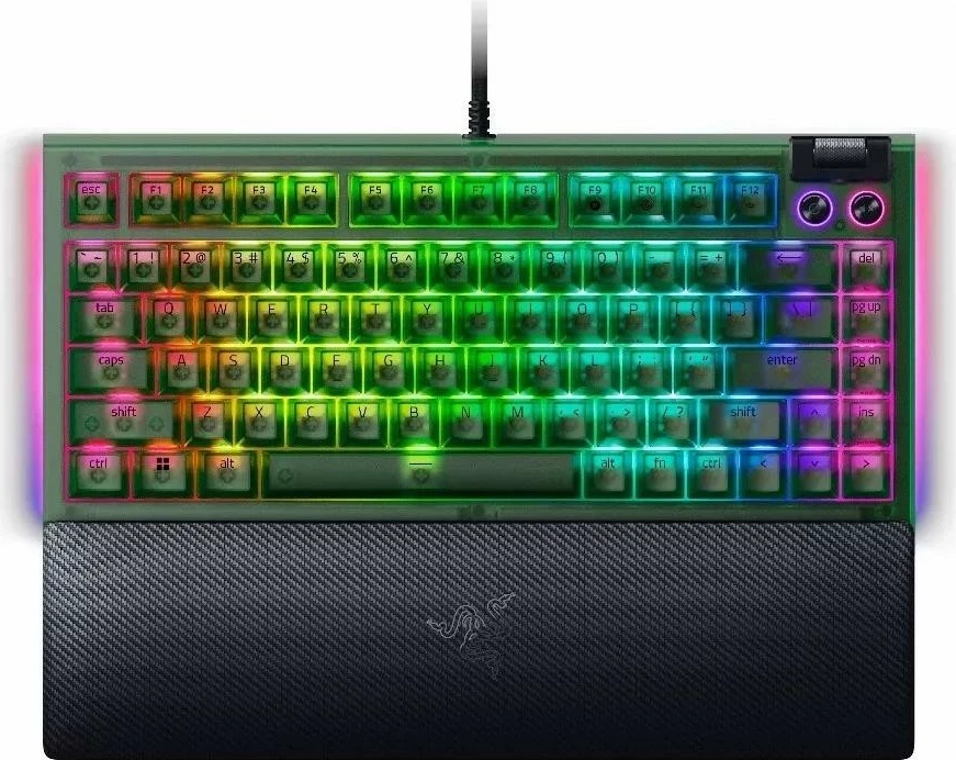 Tastierë Razer BlackWidow V4 75%, Phantom Green, RGB, US