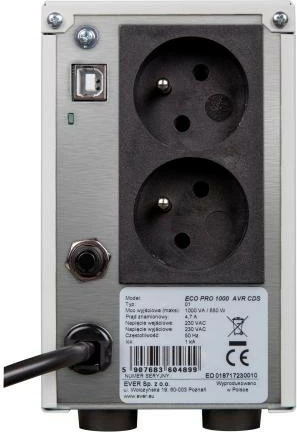 UPS EVER ECO Pro 700 AVR CDS, 700 VA, 420 W, Tower, Gri