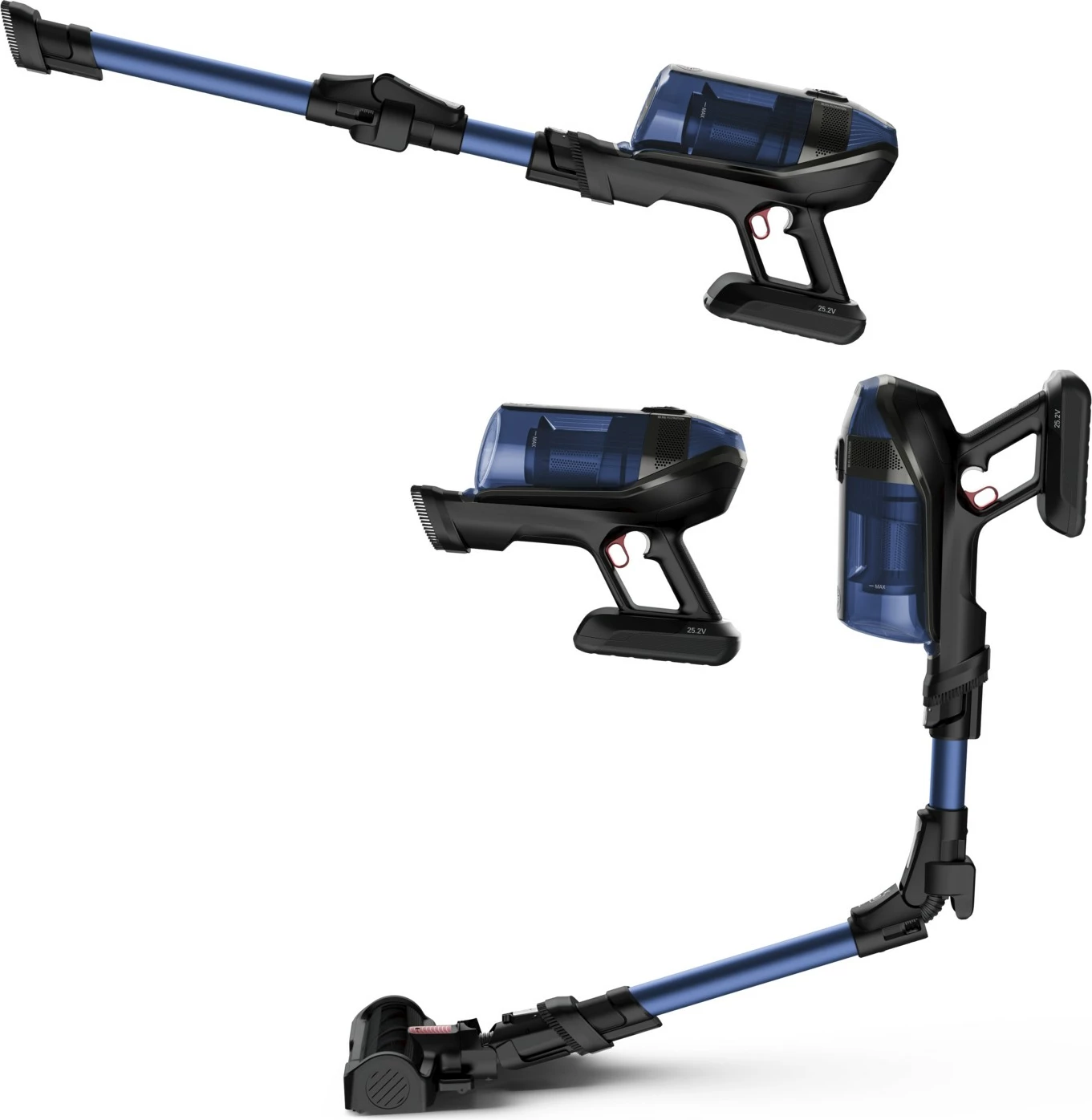 Fshesë me korrent pa kabllo Rowenta X-Force Flex 12.60 Aqua RH98C0WO, blu/zezë