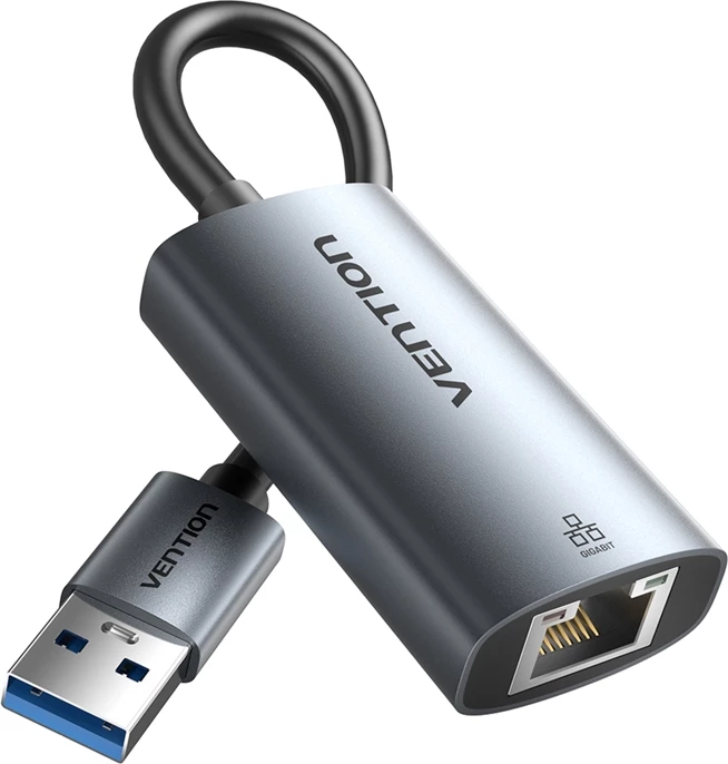 Adapter Vention USB-A në Gigabit Ethernet CEZHB, 0.15m, Gri