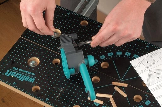 Dowelmaster Wolfcraft, 4640000, për bashkime druri, E zezë