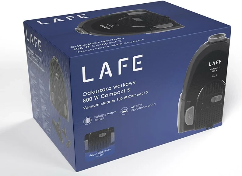 Fshesë me thes Lafe Compact S, 800W, zi-gri