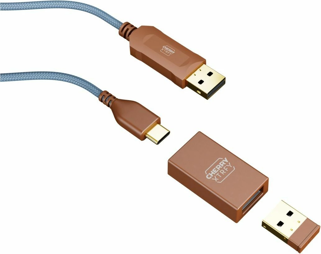 Maus CHERRY XTRFY M68 Wireless, 26000 DPI, i zi, blu, kafe