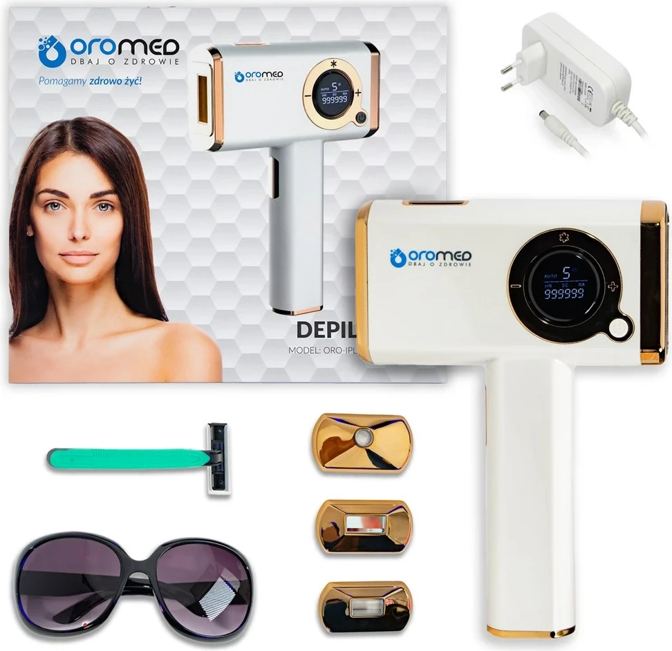 Depilator lazer Oromed ORO-IPL ICE, për trup dhe flokë, i artë