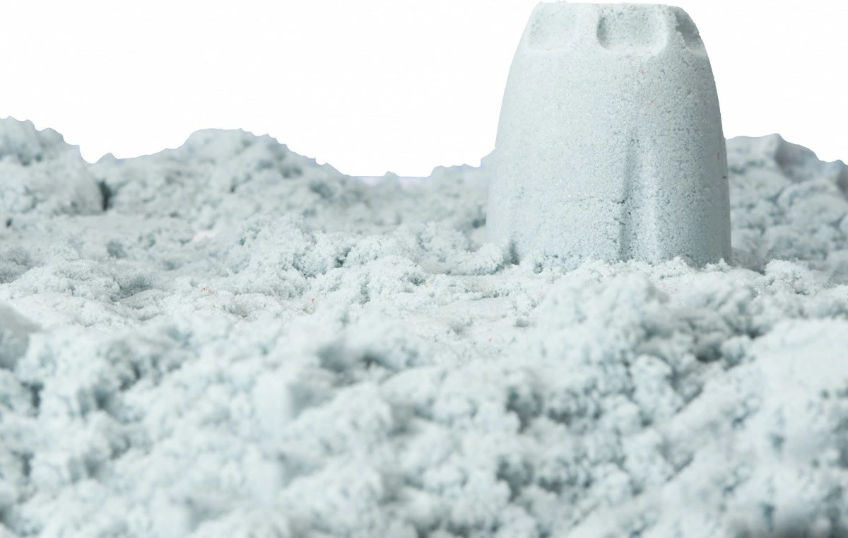 Set lodrash Wonder Factory Never Dry Sand Trucks, MGA, 595168-EUC/532934, me rërë kinetike dhe kamion betoni, plastikë