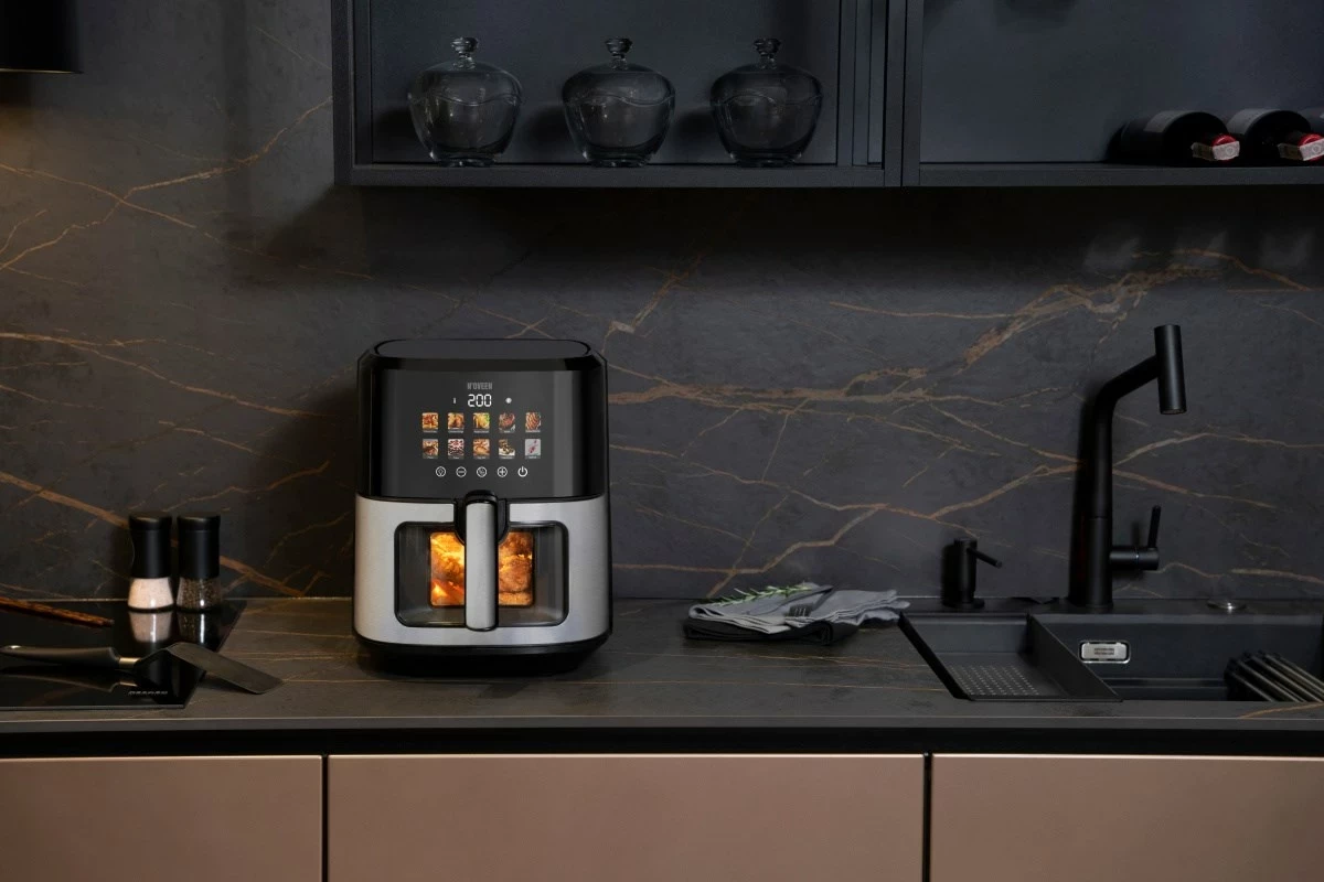 Fritezë me ajër të nxehtë N'OVEEN AF770 X-LINE, e zezë, argjendtë