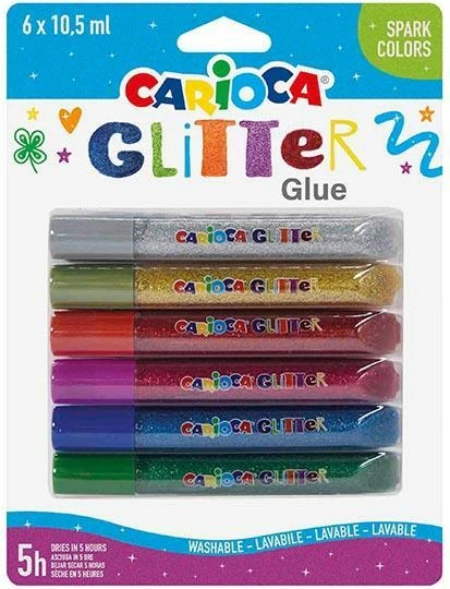 Markerë Carioca Glitter Spark 6x10.5ml
