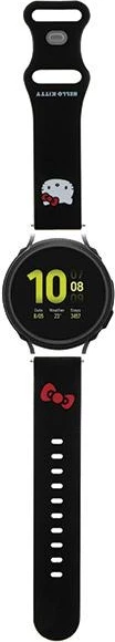 Rrip silikoni për smartwatch Hello Kitty, 20mm, i zi