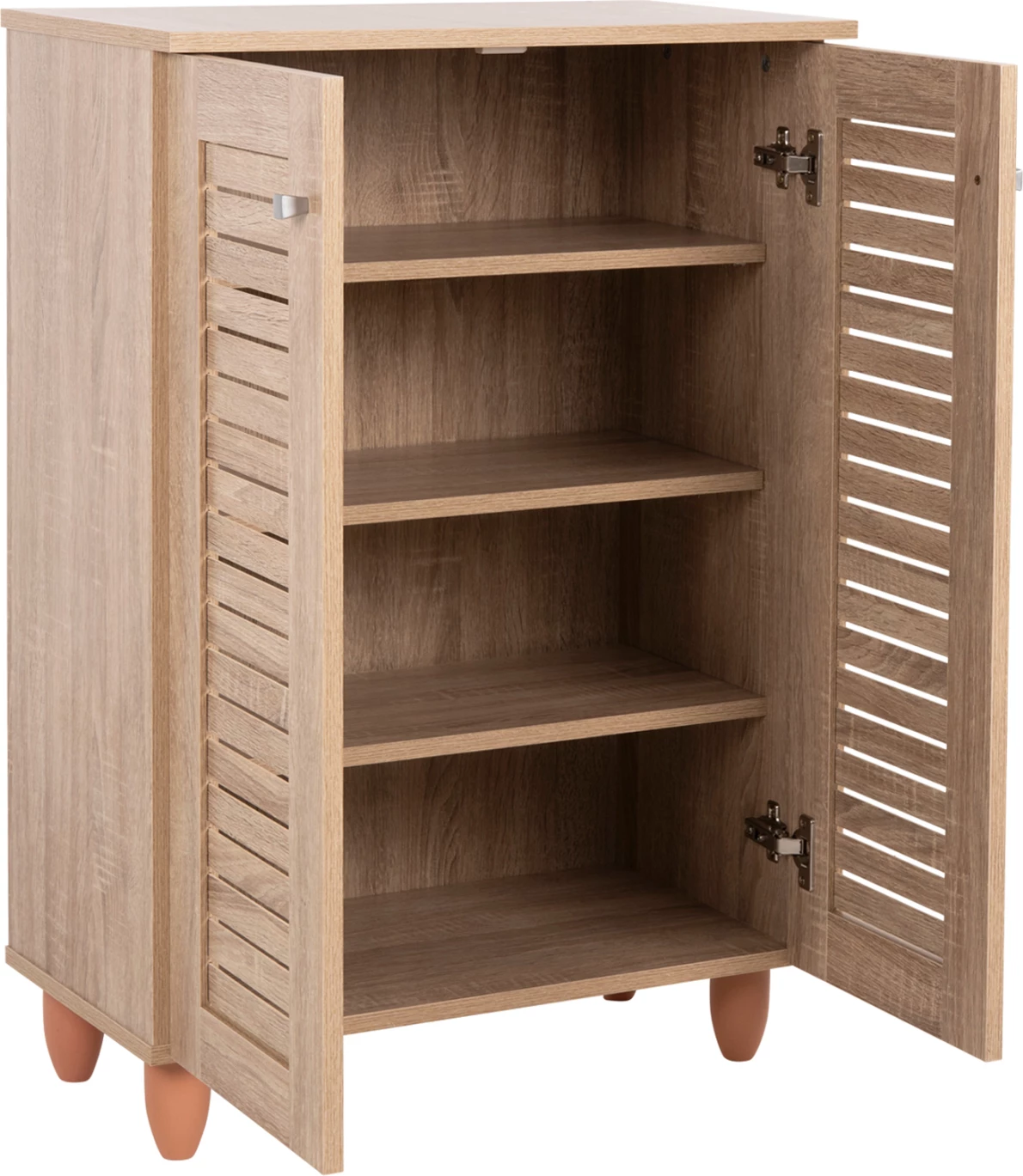 Dollap këpucësh PROLLY FH9608.02 melaminë ngjyrë Sonama-2 dyer-4 rafte 60x34x88Hcm