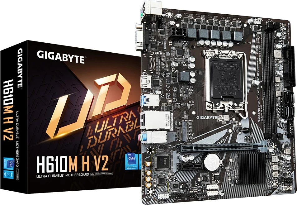 Pllakë amë Gigabyte H610M H V2, Socket LGA 1700, DDR5, M.2, E zezë