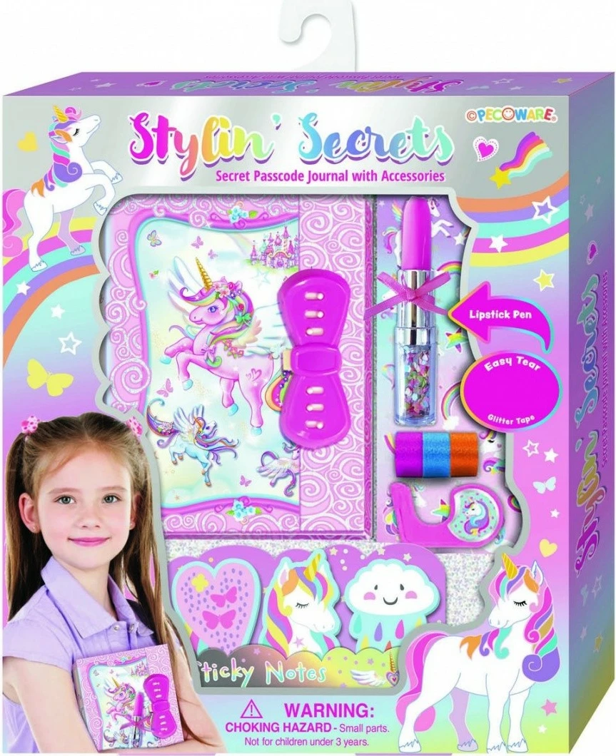 Ditari me kod Pulio 170199NUC me stilolaps Pecoware, temë njëbrirëshi, set