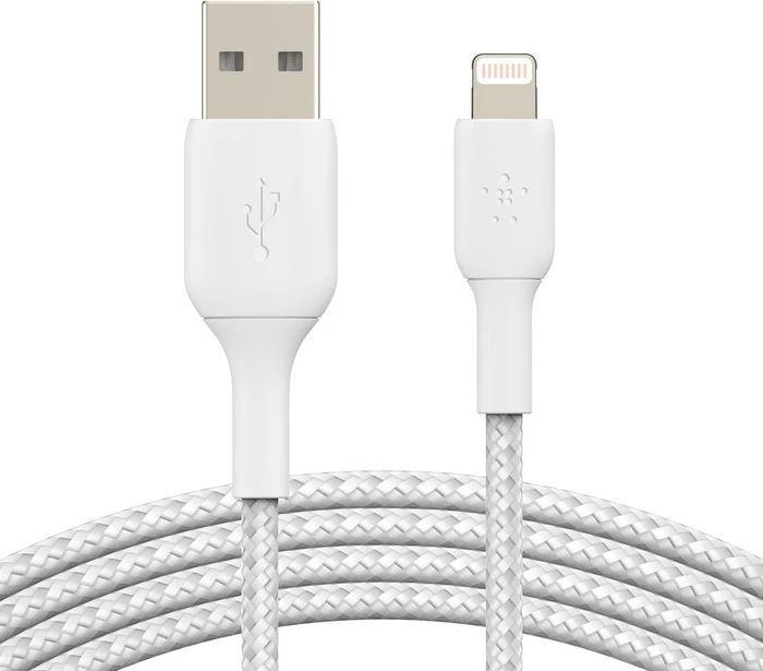 Kabllo Belkin CAA002BT1MWH, 1 m, Lightning, USB A, e bardhë