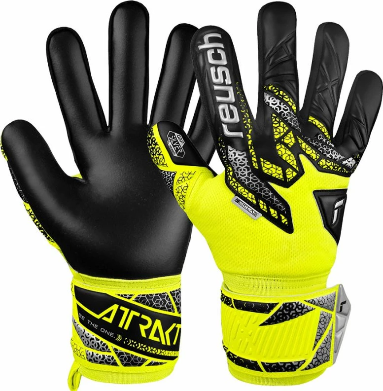 Dorëza portieri Reusch për meshkuj, të zeza dhe të verdha