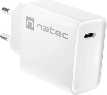 Karikues Natec Ribera, 20W, USB-C, i bardhë
