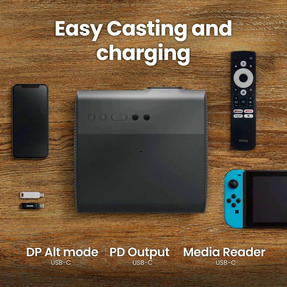 Projektor BenQ GP520, 4K LED, 2600 ANSI lumens, HDMI, i zi