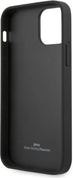 Mbështjellës BMW BMHCP12LRSCSK për iPhone 12 Pro Max, lëkurë, i zi