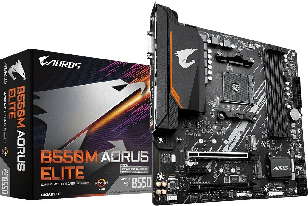 Pllakë amë Gigabyte B550M AORUS ELITE, Socket AM4, micro ATX