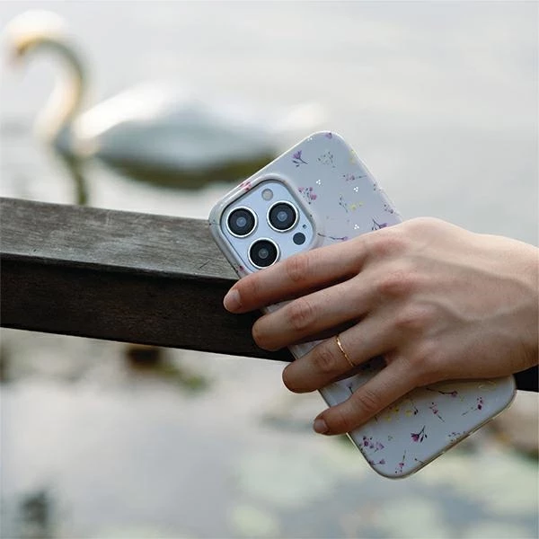 Mbështjellës UNIQ Coehl Prairie për iPhone 15 Pro Max, bezhë, me lule