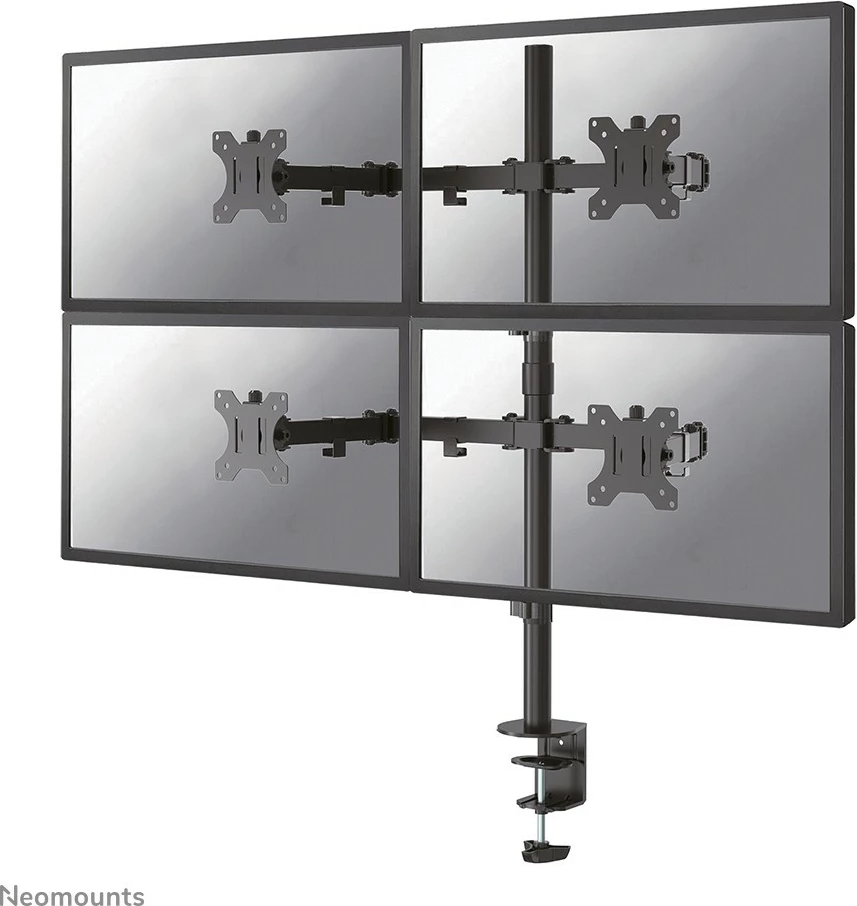Krah monitori Neomounts FPMA-D550D4BLACK, për 4 ekrane, 13-32", rregullim lartësie, ngjyrë e zezë