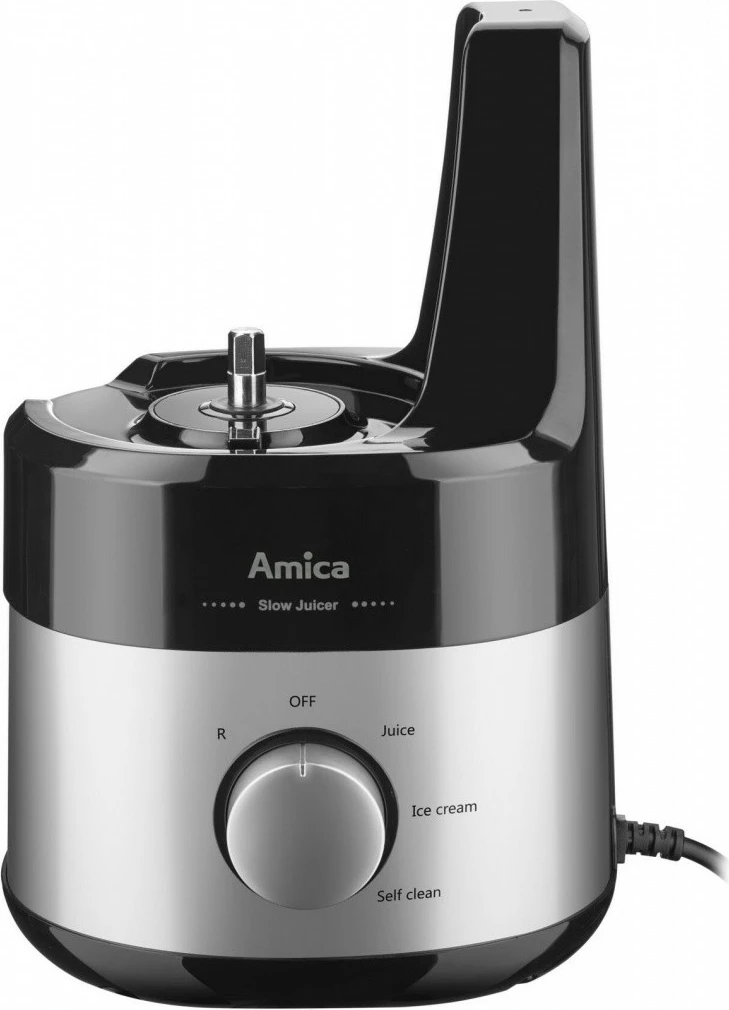 Shtrydhëse frutash Amica JSM 4014, slow juicer, 1L, funksion akullore, inox/zezë