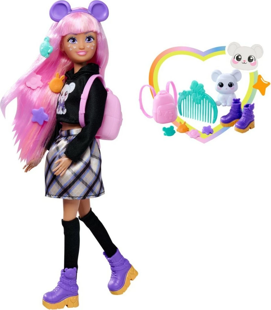 Kukull Kawaii Hi Cora me kafshë Kurumi dhe 10+ aksesorë, 26 cm