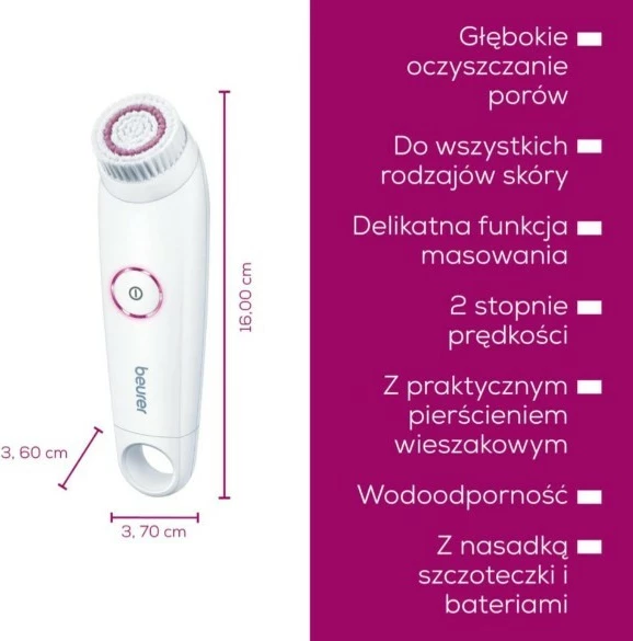 Furçë elektrike për fytyrë Beurer FC45, e bardhë