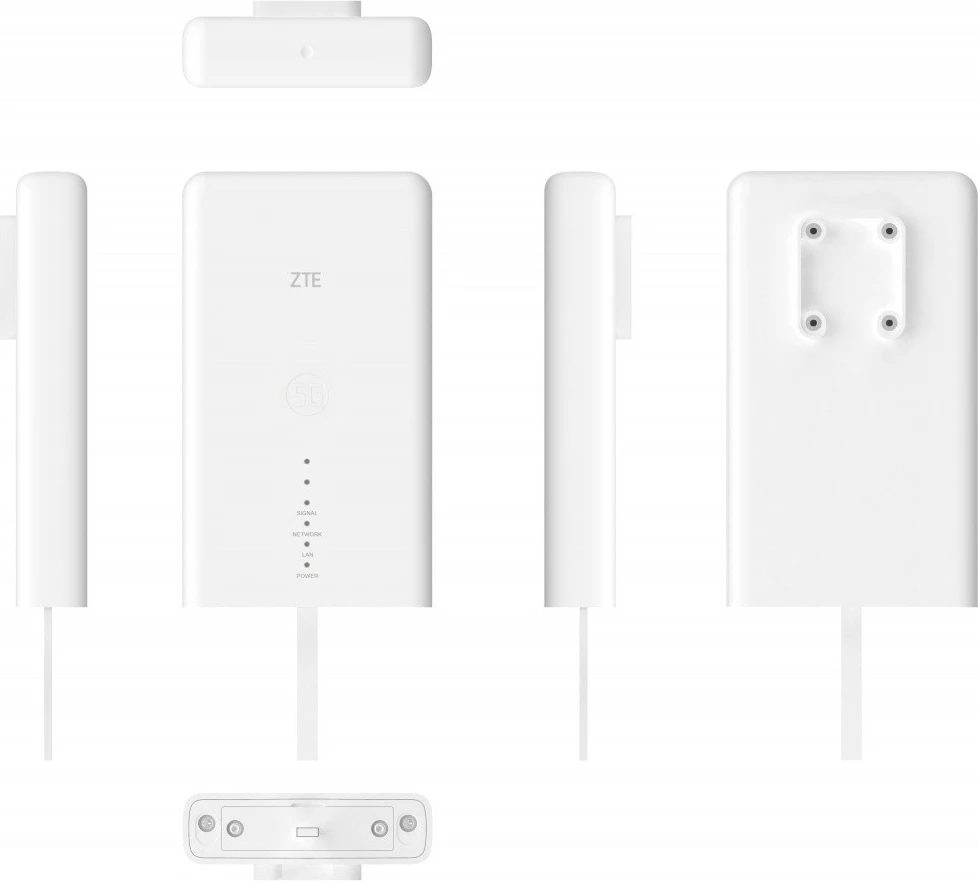 Router 5G ZTE MC889 ODU + Router ZTE Z1320 WiFi6 AX3000, i bardhë, set