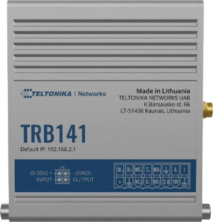 Gateway industrial TELTONIKA TRB141, LTE Cat 1, I/O, Alumini