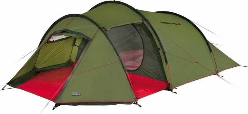 Çadra turistike High Peak Falcon 4, e kuqe dhe e gjelbër
